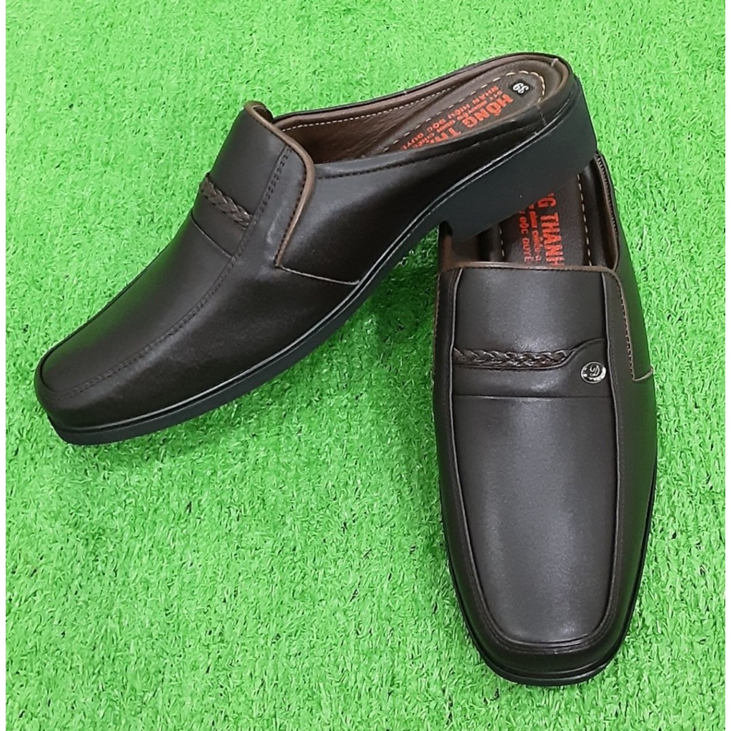 giày mọi nam, giày da nam, đế cao su dẻo, chất liệu da thật, mang êm chân, thoáng mát, tiện lợi, size từ 39-43.