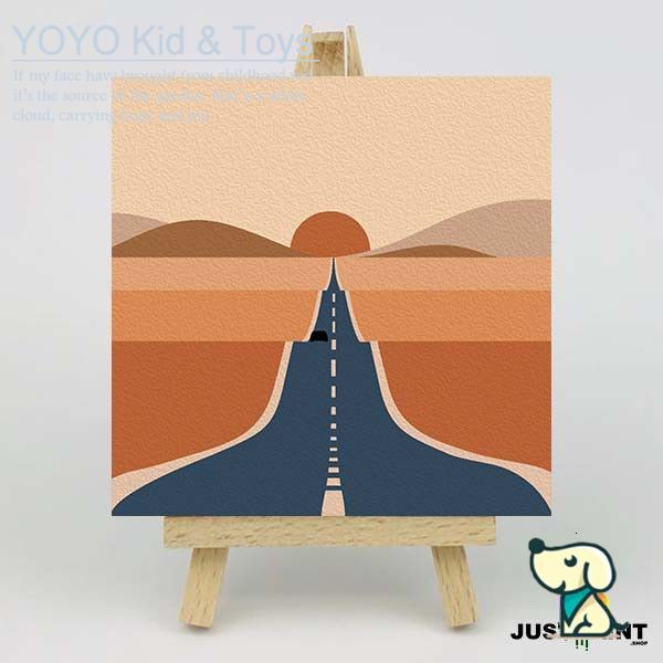 YoYo❤️ Wall Art /Dầu Số Hóa Tự Tô Màu Theo Số/  DIY Canvas Acrylic Paint / Painting kit / Deco Colouring art / 20X20CM noframe 09 XH123