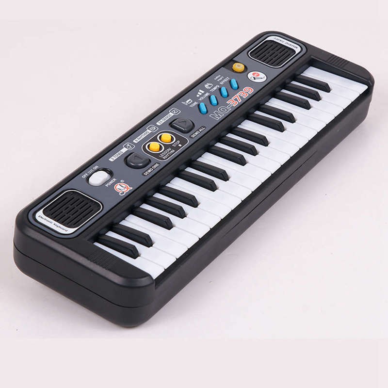 Piano With Microphone Abs Children Portable 37 Keys Digital Music