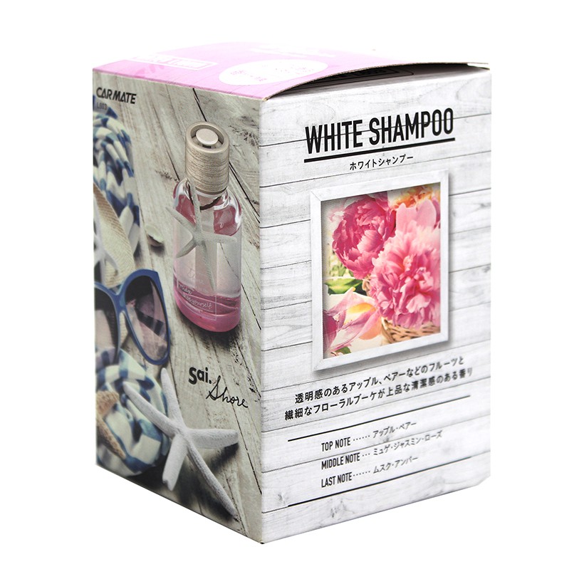 Nước Hoa Ô Tô CARMATE Sai Shore Water Liquid L603 White Shampoo 70ml - Nhập Khẩu Chính Hãng