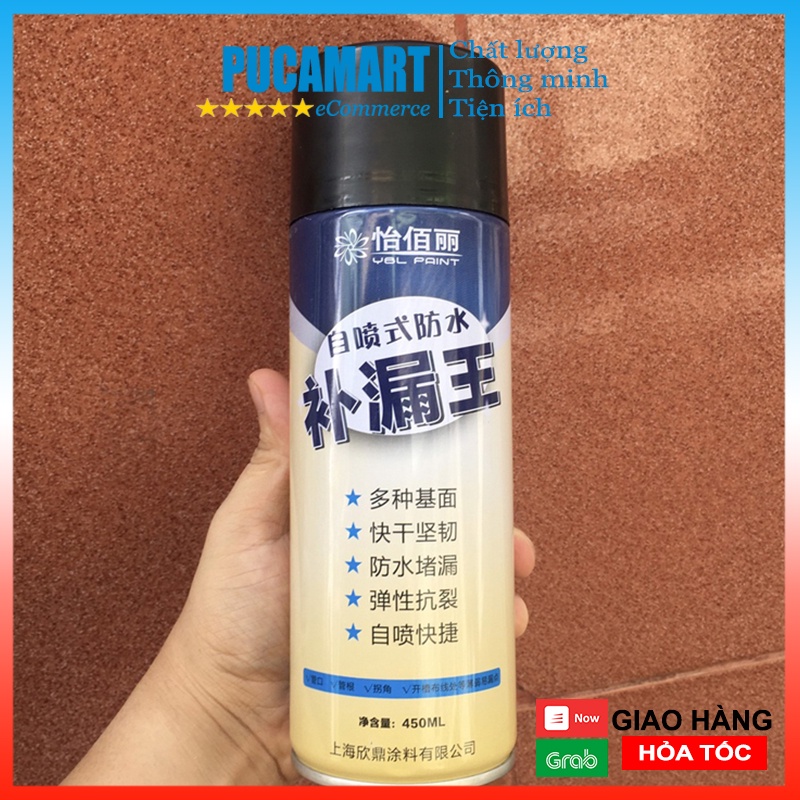 Chai Xịt Chống Thấm Nước, Bình Xịt Dung Dịch Chống Dột Waterproof Spray Polyurethane 450ml - PucaMart