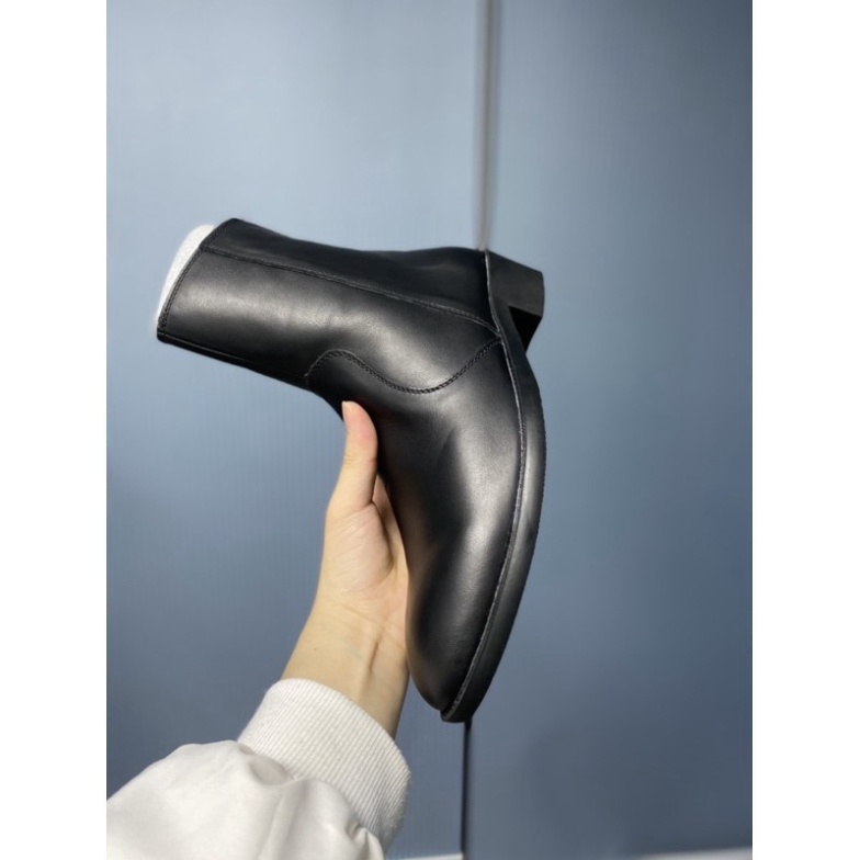 Giày Zip Boots thời trang nam chất liệu da bò độn 4.5cm | BigBuy360 - bigbuy360.vn