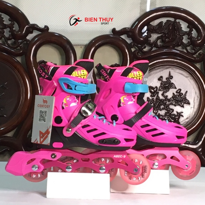 Giày Trượt Patin Centosy T - Rex 8 Bánh Sáng Cho Bé ( 4 Màu ) [ Chính Hãng ] Tặng Bộ Bảo Vệ Chân Tay + Túi Đựng Giày