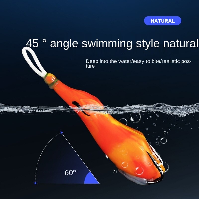 Mồi Câu Cá Giả Ếch Katak 8cm 15g Mềm Kèm Móc Câu