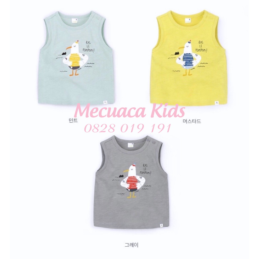 [90-130] Áo ba lỗ/tank top cotton xước cho bé/bé trai/bé gái dư xịn