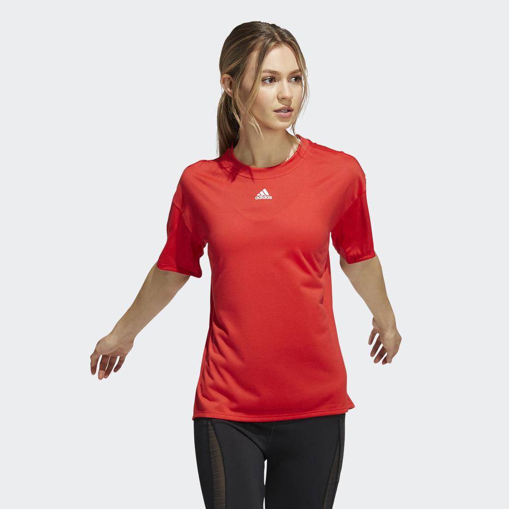 Áo Tee adidas TRAINING Nữ Áo Thun Tập Luyện 3 Sọc AEROREADY Màu đỏ H48951