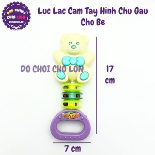 Đồ chơi lục lạc cầm tay hình chú gấu bằng nhựa 2109A-3