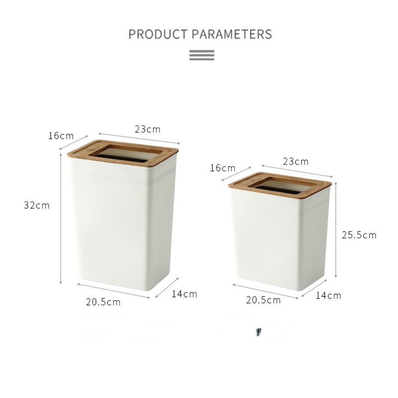 Thùng Rác 7 / 9L Bằng Gỗ PP Chất Lượng Cao Tiện Dụng Cho Gia Đình / Văn Phòng