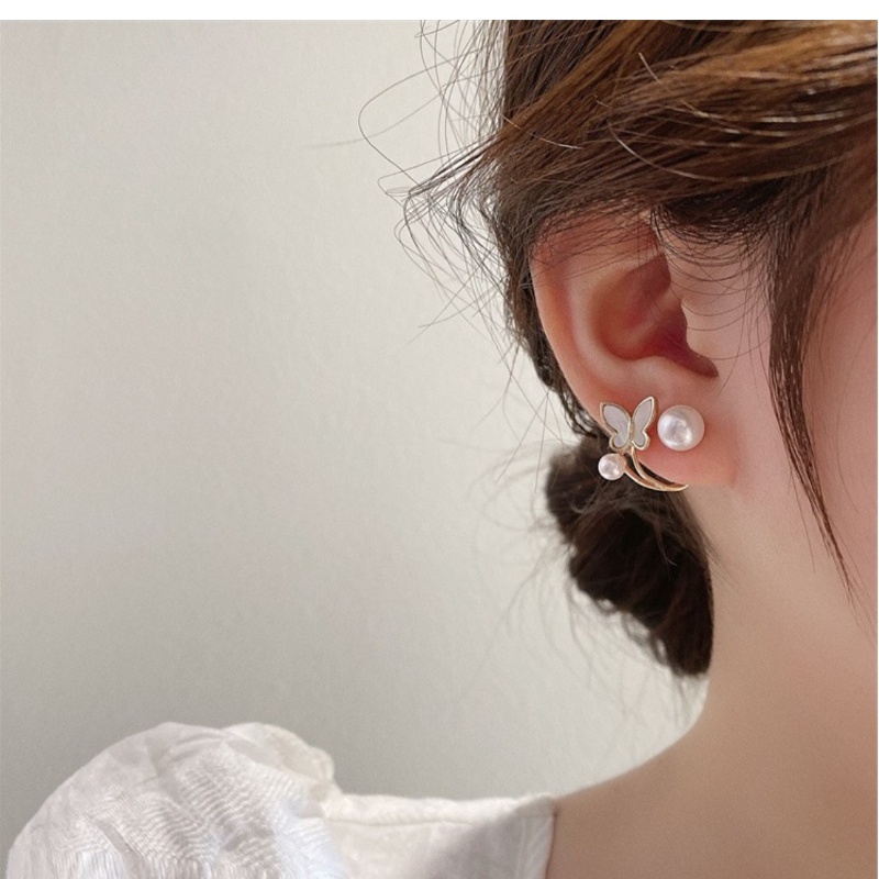 Khuyên Tai Hình Bướm Đính Ngọc Trai Phong Cách Hàn Quốc9252022 Khuyên Tai Hình Bông Hoa Đơn Giản Xinh Xắn Cho Nữ