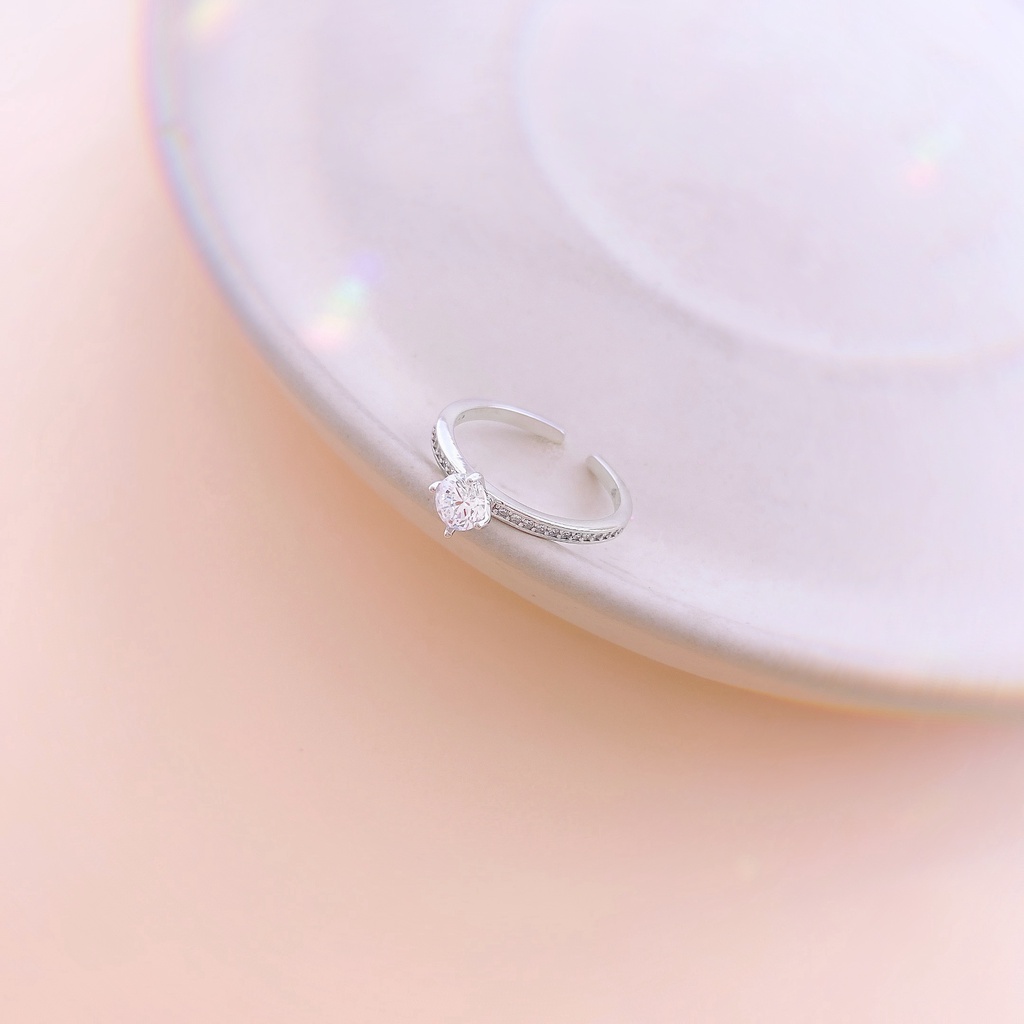 Nhẫn Tay Bạc Blue Peach Queen NT313