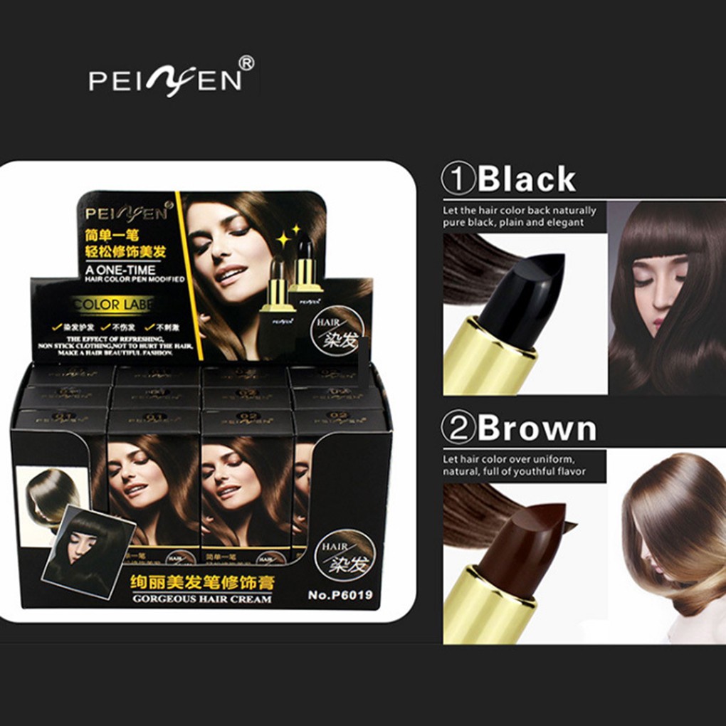 [Hàng mới về] Bút nhuộm tóc kiểu thỏi son chống thấm nước tiện lợi cao cấp