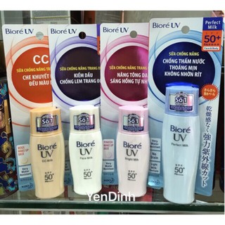 Sữa chống nắng Biore UV Perfect Milk SPF50+/PA++++ 40ml 30ml