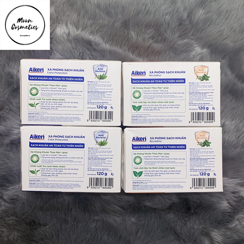Xà Bông Cục Aiken Sạch Khuẩn 90g Tặng 30g | BigBuy360 - bigbuy360.vn