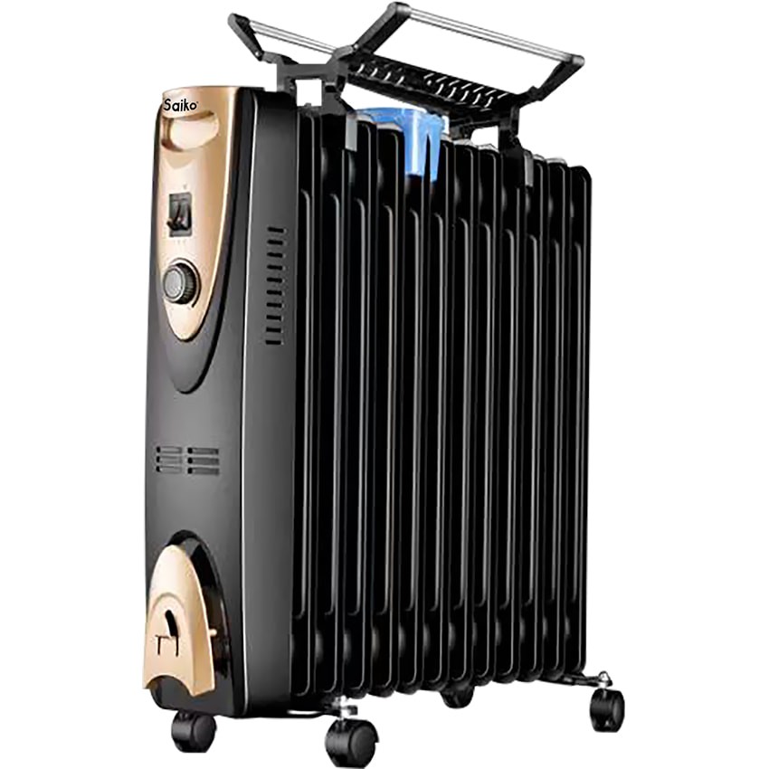 Máy sưởi dầu 13 thanh Saiko - có giá phơi đồ, khay xông tinh dầu
