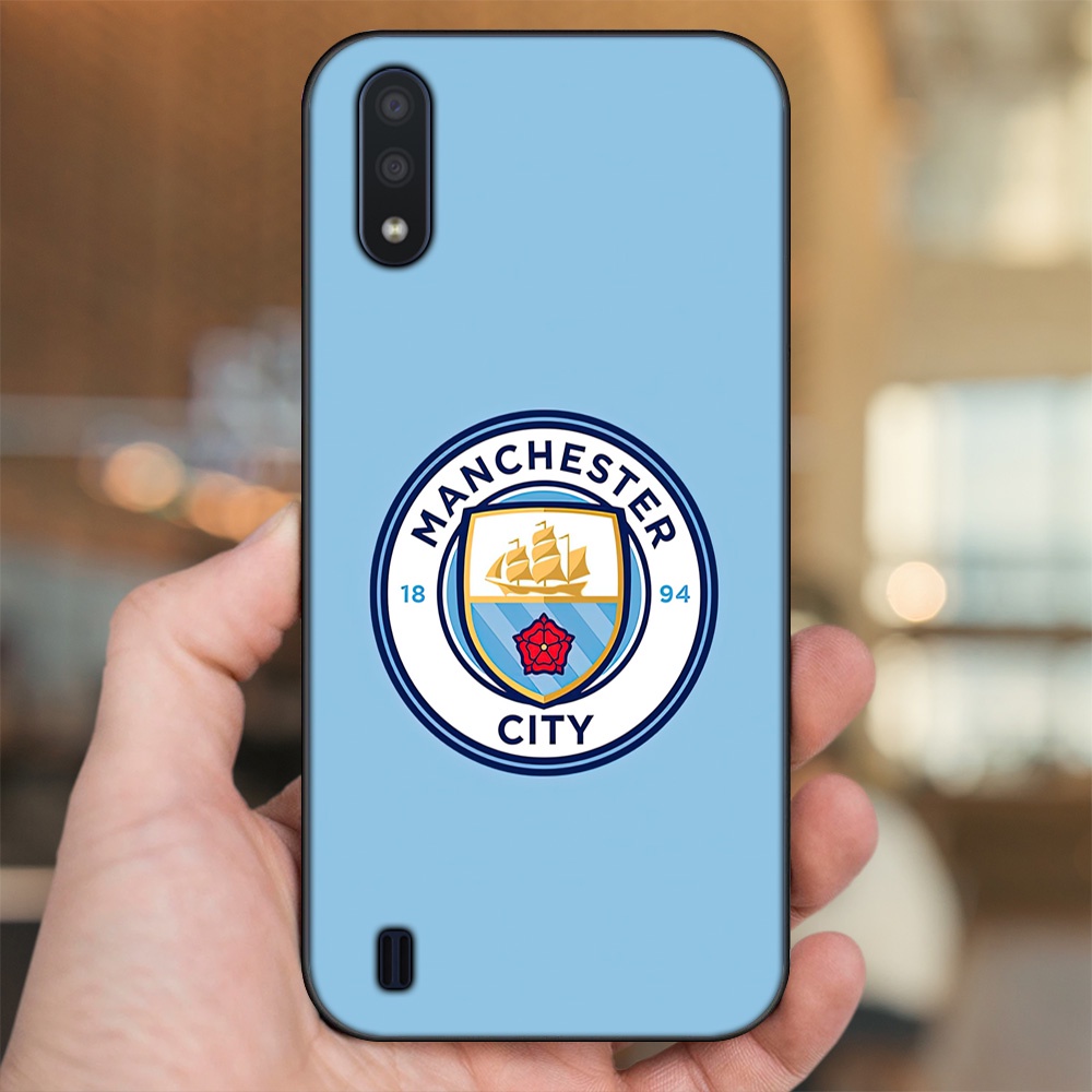 Ốp lưng Samsung A01 viền đen in hình Manchester City MC