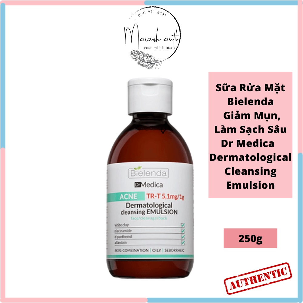 Sữa rửa mặt Bielenda Dr Medica Dermatological Cleansing Emulsion 250ml