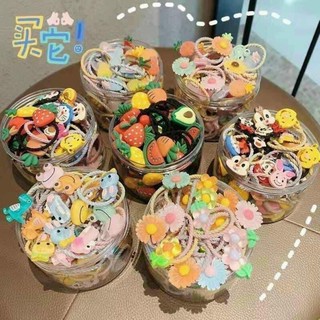Hộp dây buộc tóc 30 chi tiết -hộp dây cột, buộc tóc nhựa siêu đáng yêu cho bé