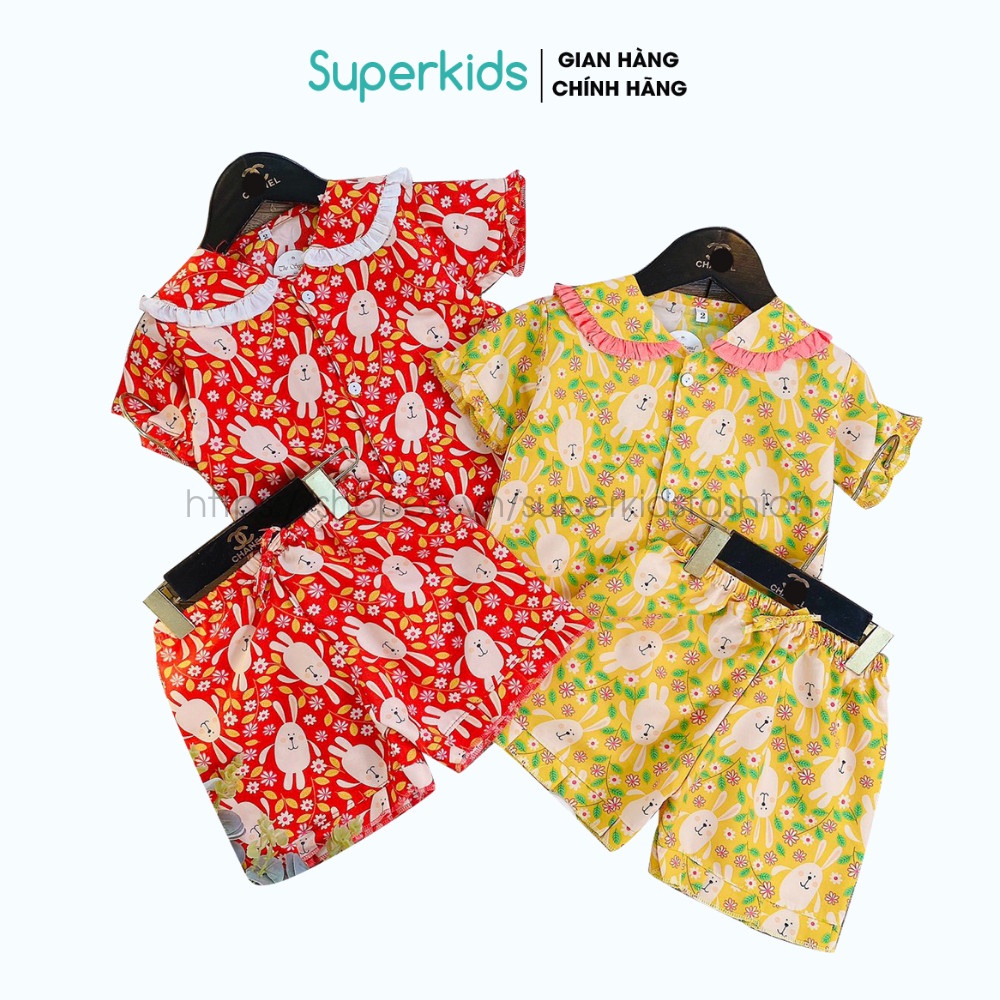 Bộ Pijama Kate thái hoạt tiết hoạt hình cho bé 10-22kg QATE808