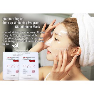 Mặt Nạ Dưỡng Trắng Da Siêu Mịn Angel’s Liquid Tone Up Whitening Program Glutathione V-Ampoule Mask