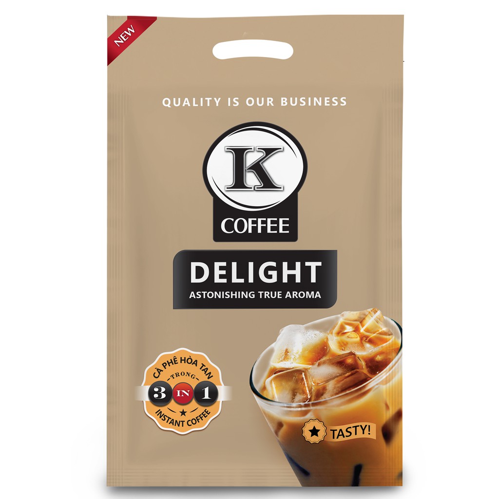 Cà Phê Hòa Tan K Coffee Delight 3in1 (612g / Hộp)