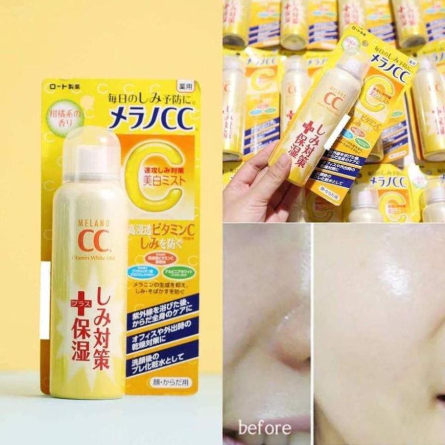 XỊT KHOÁNG TRẮNG DA - CC MELANO ROHTO WHITENING MIST - NHẬT NỘI ĐỊA