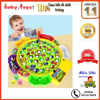 Đồ chơi câu cá cho bé, size lớn 4 cần câu 45 cá, phát nhạc, chất liệu nhựa ABS cao cấp không độc hại . .