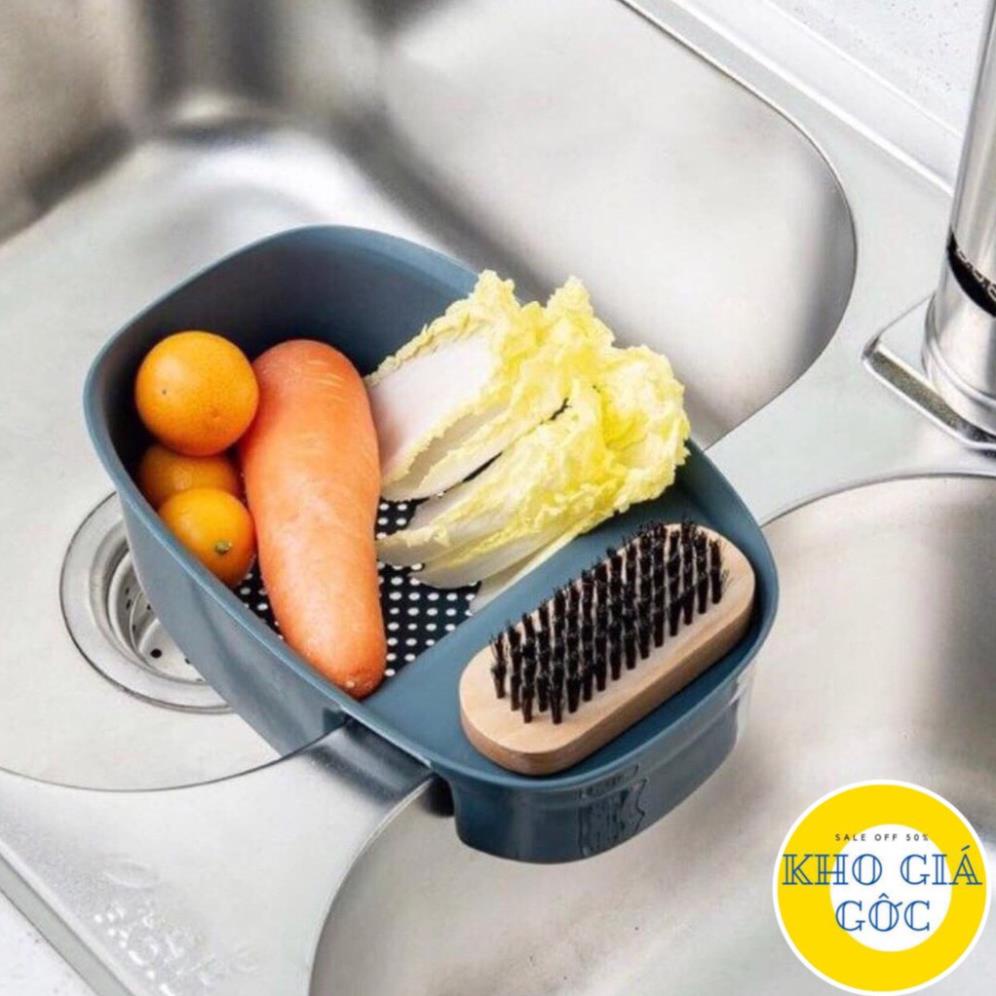 Khay Lọc Rác Gác Bồn Rửa Chén, Khay Nhựa Bầu Dục Đựng Giẻ, Xà Phòng