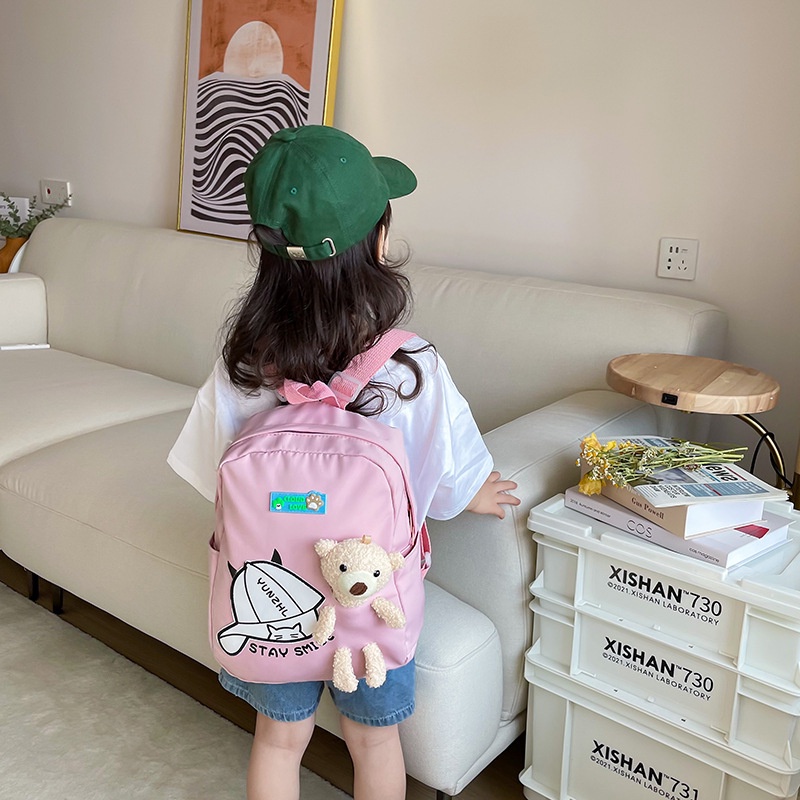 Ba lô mẫu giáo siêu nhẹ họa tiết gấu dễ thương đáng yêu giá rẻ cho bé trai và bé gái 731
