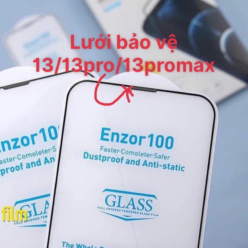 cường lực bảo vệ lưới loa iphone 13/13pro/13promax chính hãng kuzoom