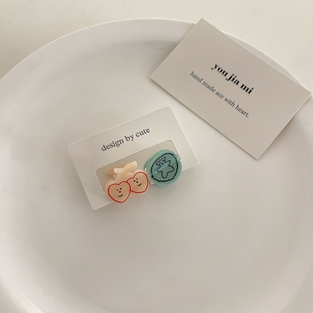 Set 2 Kẹp Tóc mini Họa Tiết Hoạt Hình Dễ Thương Cho Bé Gái