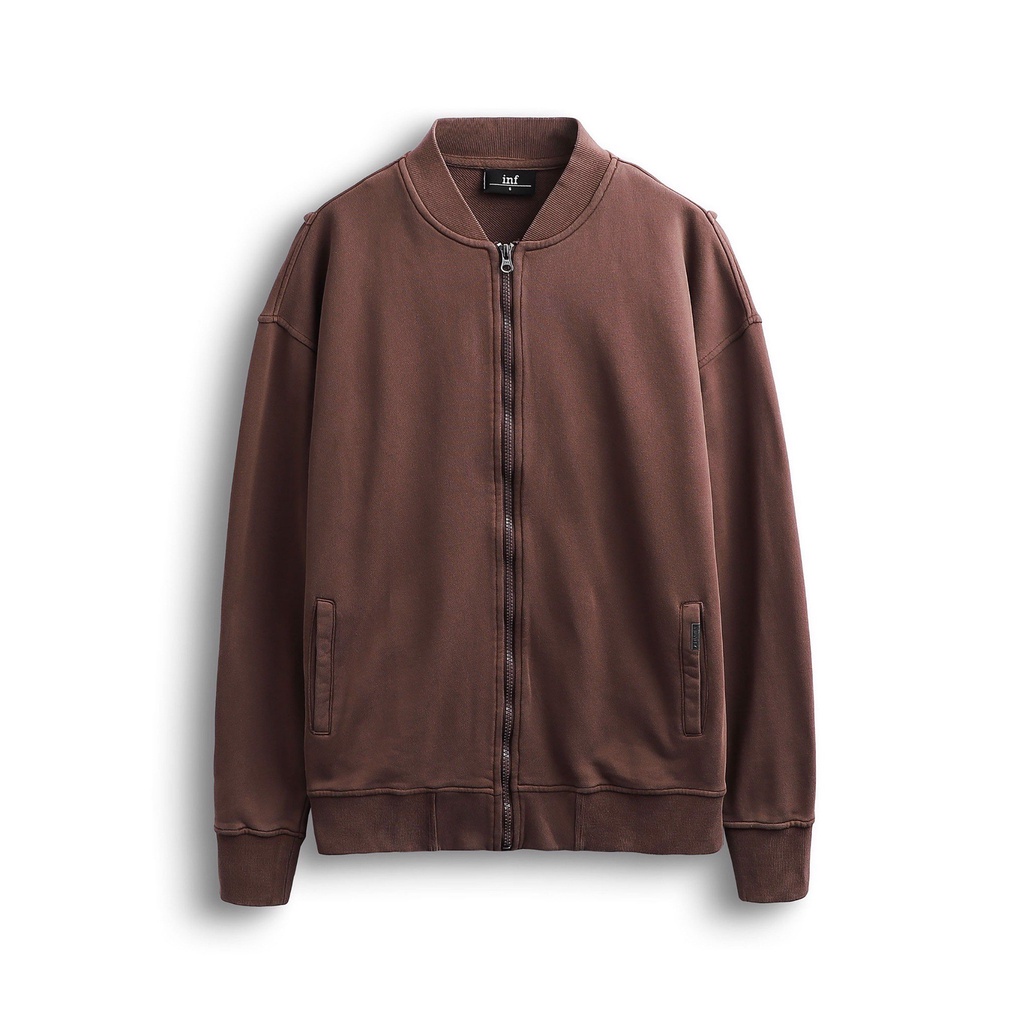 Áo Khoác Nam , INF Basic Washed Editon , Chất Vải Nỉ Chân Cua Cao Cấp , Form Regular AK003496, SOMEHOW