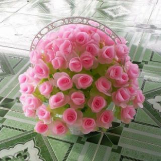 Bộ nguyên liệu hoa hồng giấy lụa.