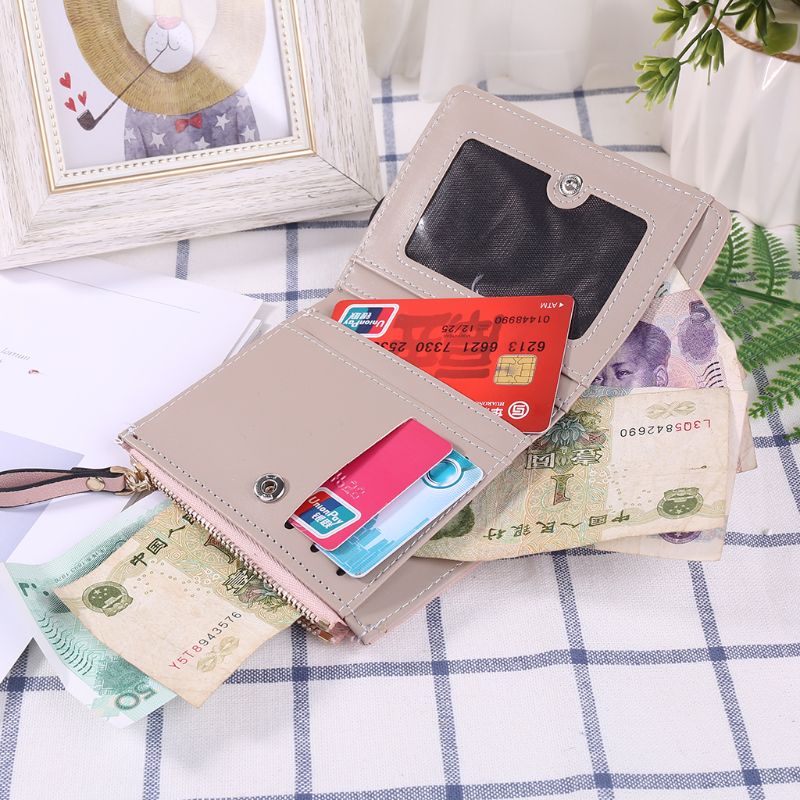 Ví Da Pu Mini Thêu Họa Tiết Hoạt Hình Xinh Xắn Dành Cho Nữ