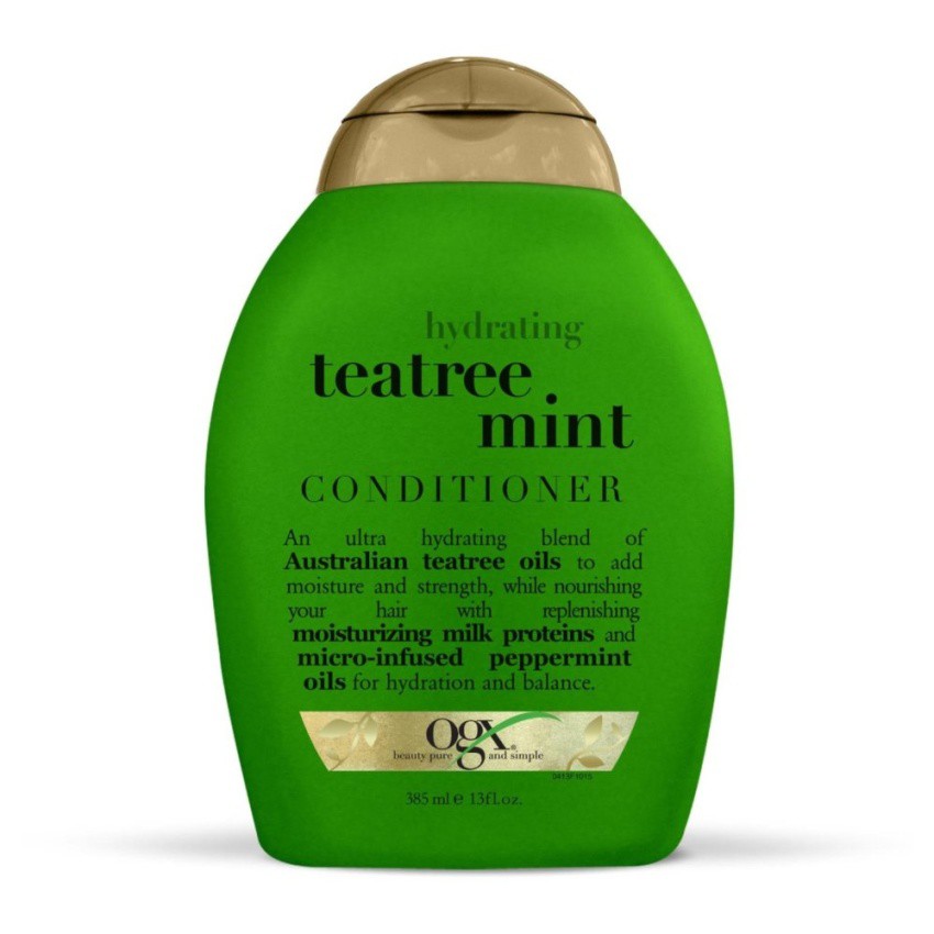 Dầu xả cấp ẩm &amp; dưỡng da đầu OGX Hydrating + Tea Tree Mint Conditioner 385ml (Mỹ)