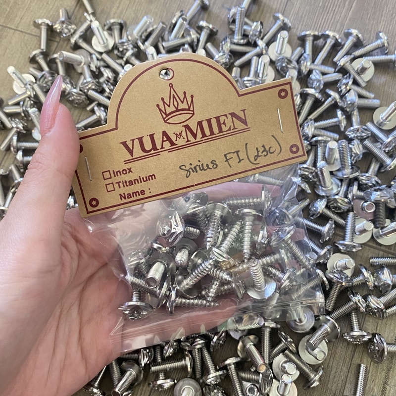 Bộ ốc dàn áo inox 304 cho Sirius FI (23c) Vua Miên