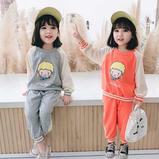 Bộ Thu Đông Bé Gái 7-18kg Chất Da Cá Dày Dặn