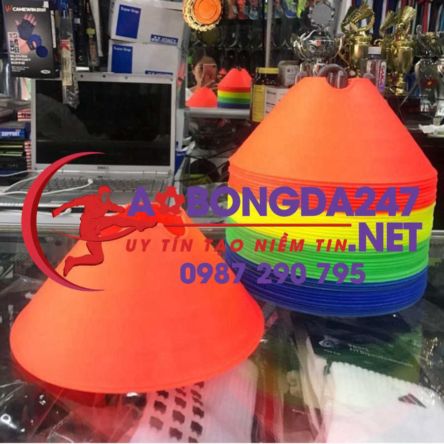 Combo20chiếc/2màu Cone tập luyện, nấm chiến thuật trong luyện tập bóng đá, đá banh