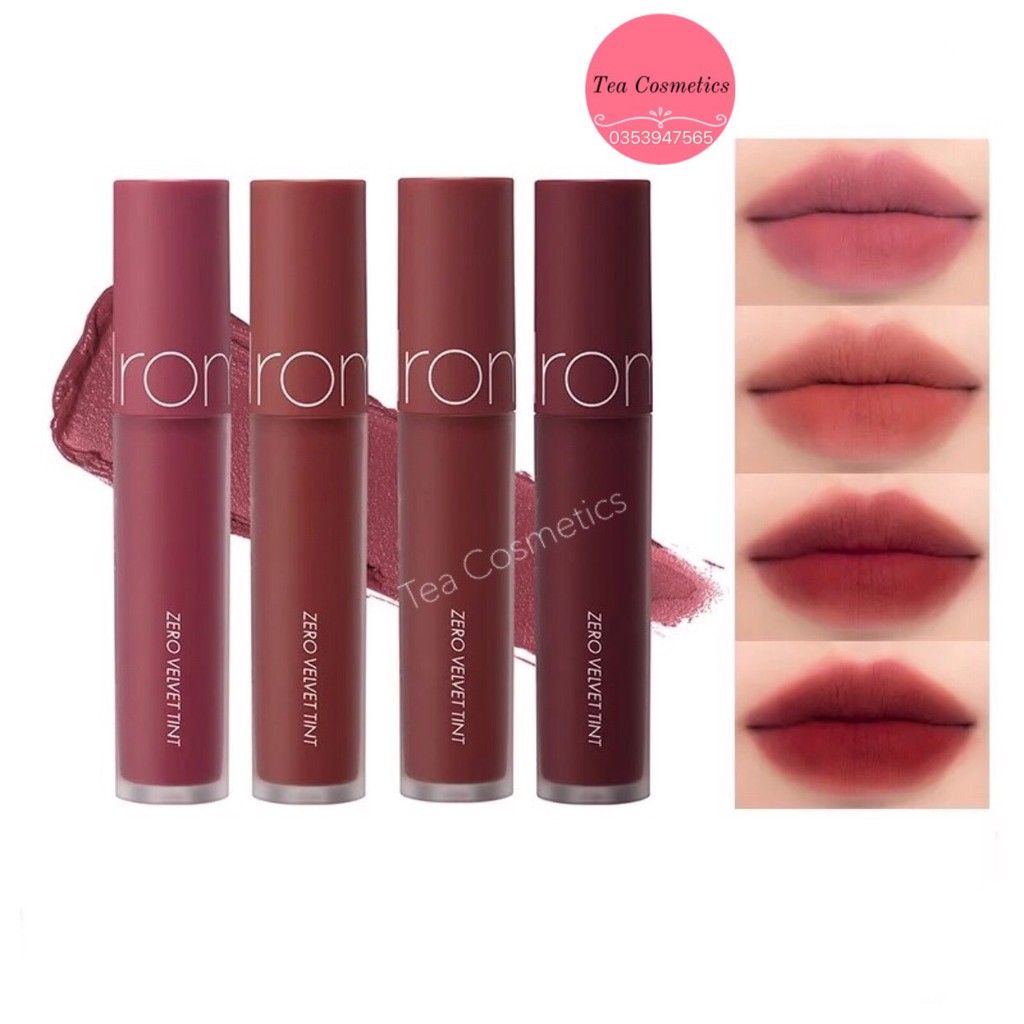 ( Màu 18,19,20,21)Son Kem Lì, Lên Màu Siêu Chuẩn, Mềm Mại Như Nhung Romand Zero Velvet Tint