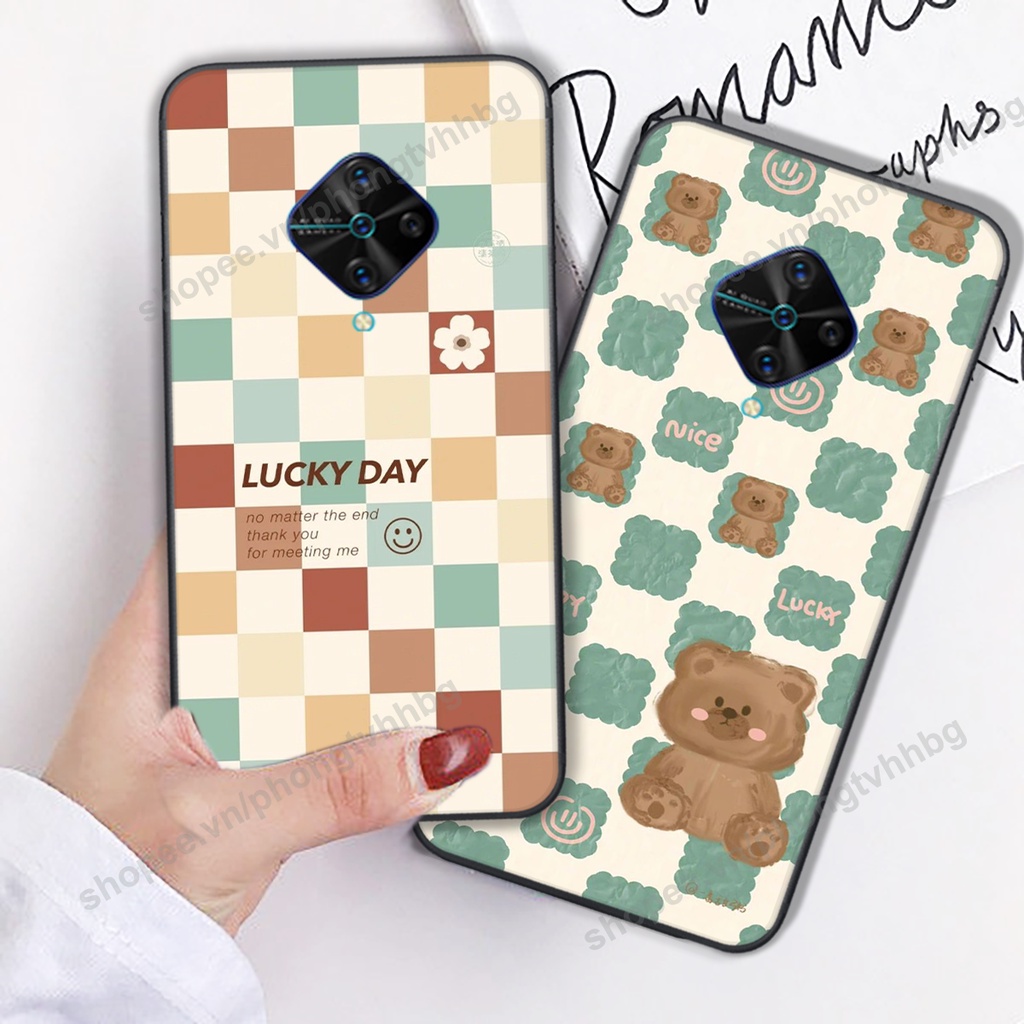 Ốp lưng Vivo S1 / S1 Pro in mẫu gấu thể thao , smile mặt cười cực cute