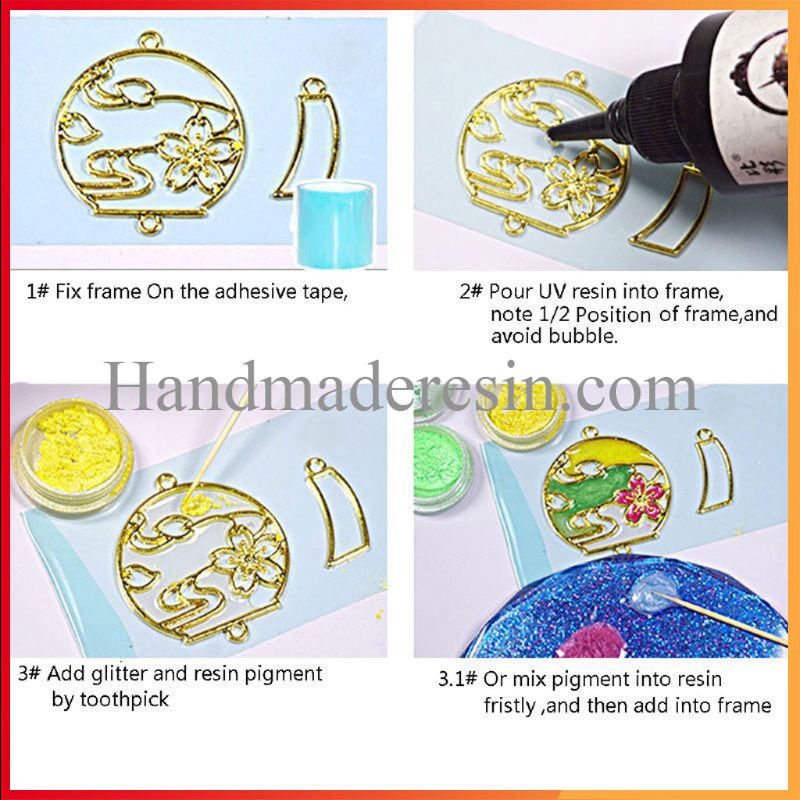 Keo Resin UV Khô Nhanh, Cứng, Siêu Trong Dùng Làm Trang Sức Handmade