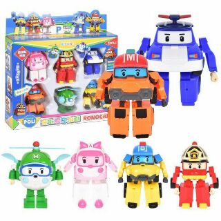 Bộ 6 nhân vật robocar poli và những người bạn