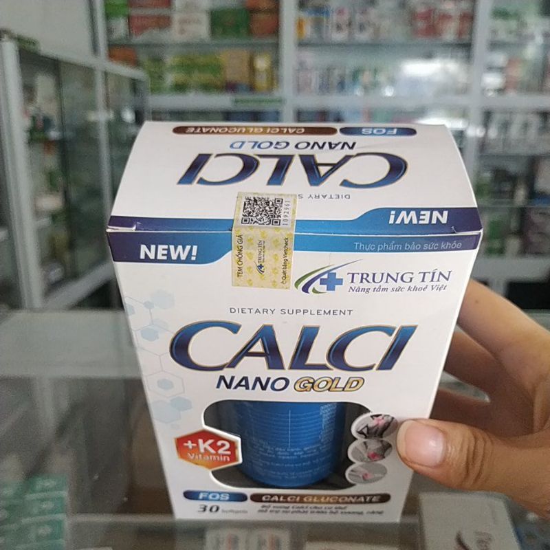 Combo 2hộp viên uống Calci Nano Gold không táo bóng xương chắc khỏe