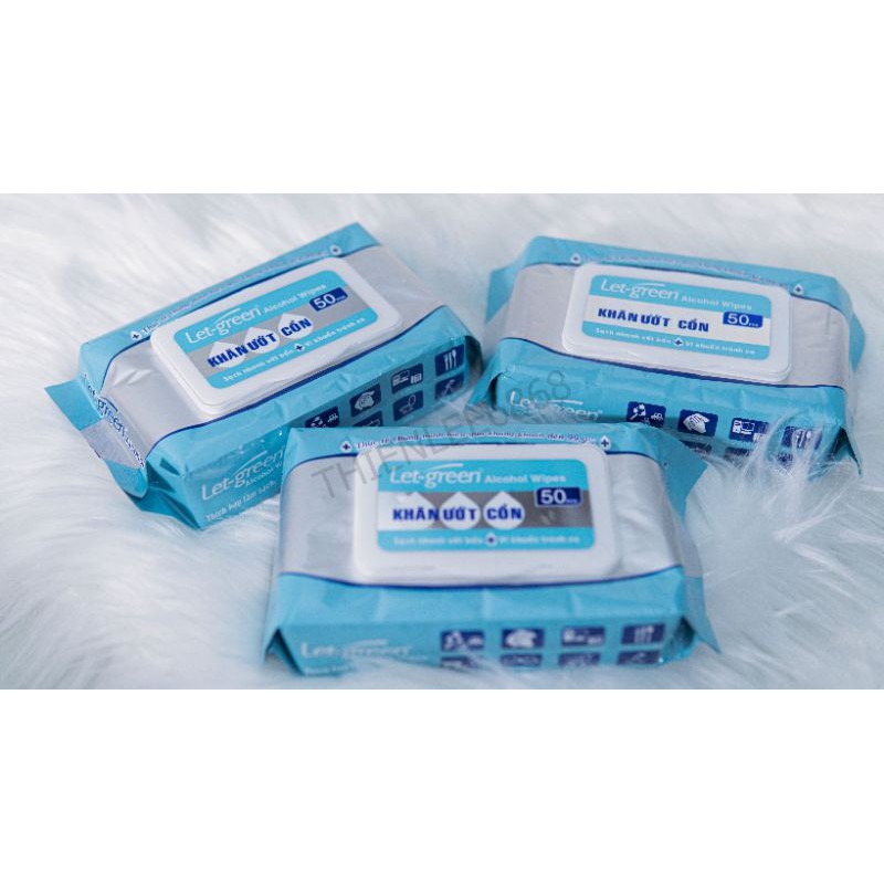 Khăn ướt cồn Let-green gói 50 cái