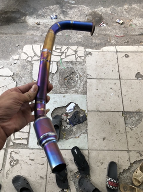 Cổ pô titan zin màu tỉnh điện gắn pô lon 4road dành cho / Vario / SHVN / SH mode / AB 125-150 / PCX