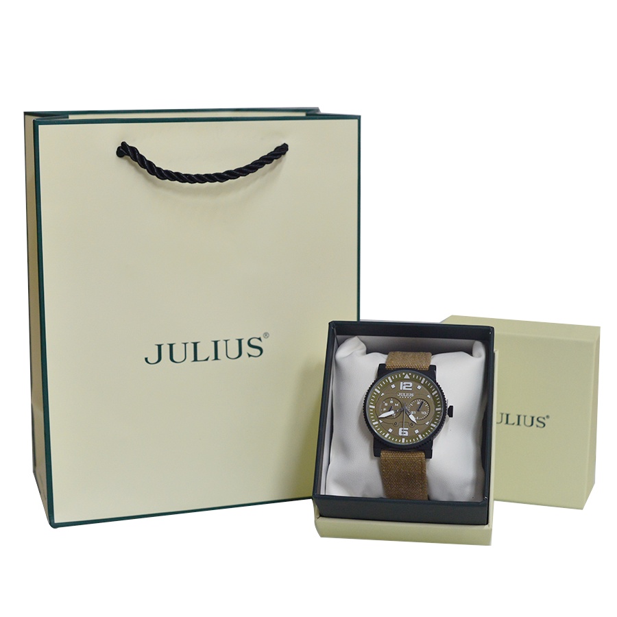 Đồng hồ nam Julius JAH-115 dây da vải | Julius Official