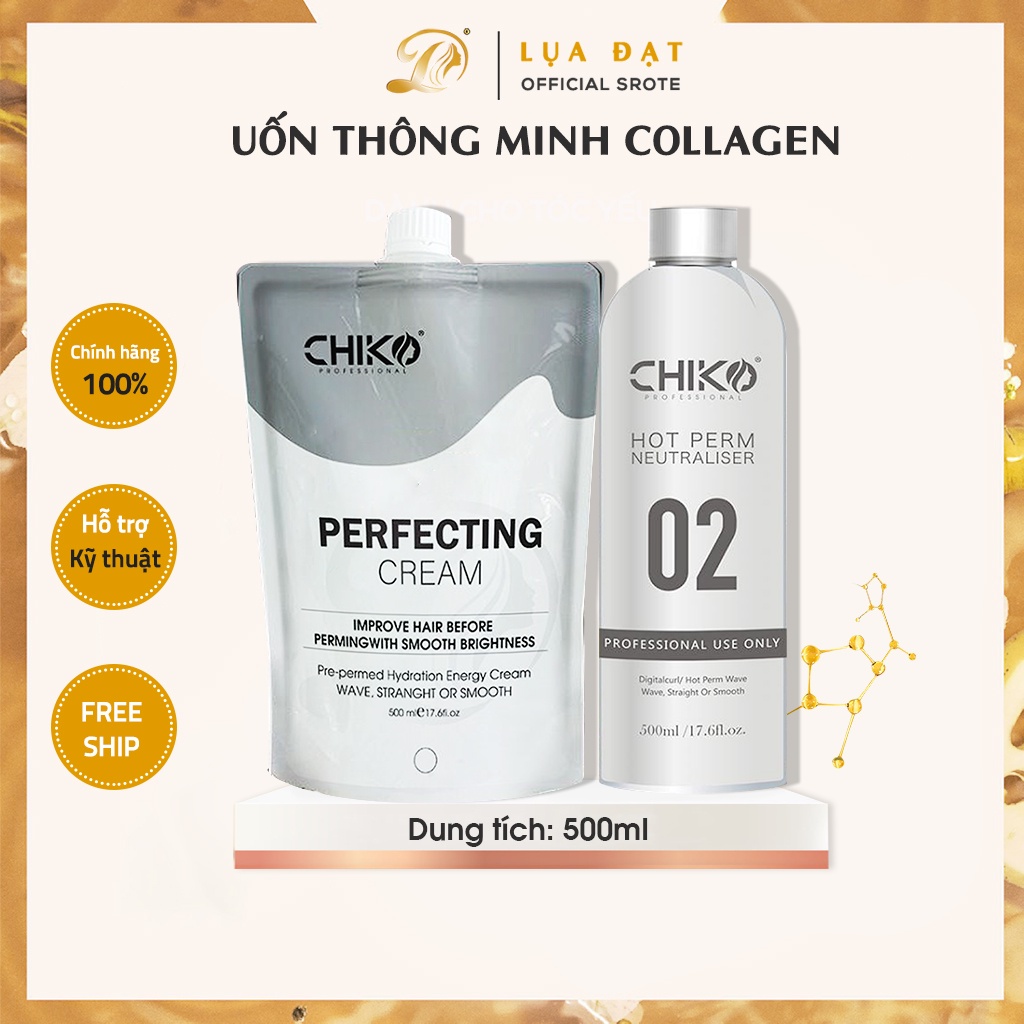 [Giá salon] Thuốc Uốn Tóc Collagen Thông Minh CHIKO Chính Hãng - Không mùi amoniac 500ml