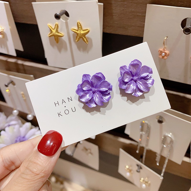 Cặp Khuyên Tai Mặt Hoa Xinh Xắn Duyên Dáng Cho Nữ