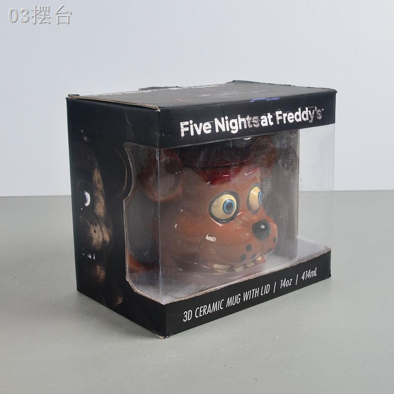 ∋✎₪Cốc gốm 3D của Freddy, cốc búp bê trò chơi harem nửa đêm của gấu bông, cốc trang trí vui nhộn