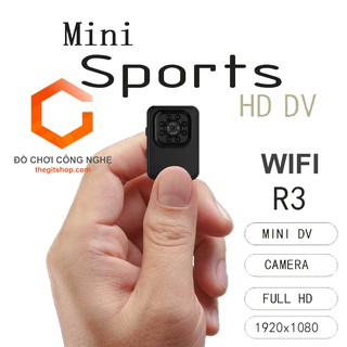 Camera thể thao siêu nhỏ R3 WiFi - Full HD 1080P - 8 đènLed quay đêm