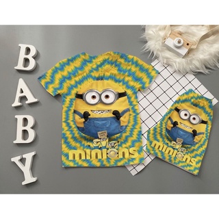 Bộ minions bé trai bé gái thun lạnh thái in 3d 10-60kg